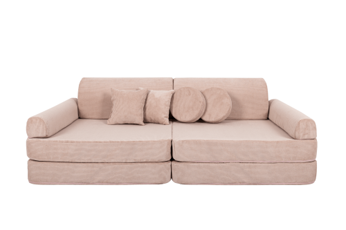 Grote modulaire sofa voor kinderen - Slimcord Corduroy Roze-mercibeaucoupp.eu