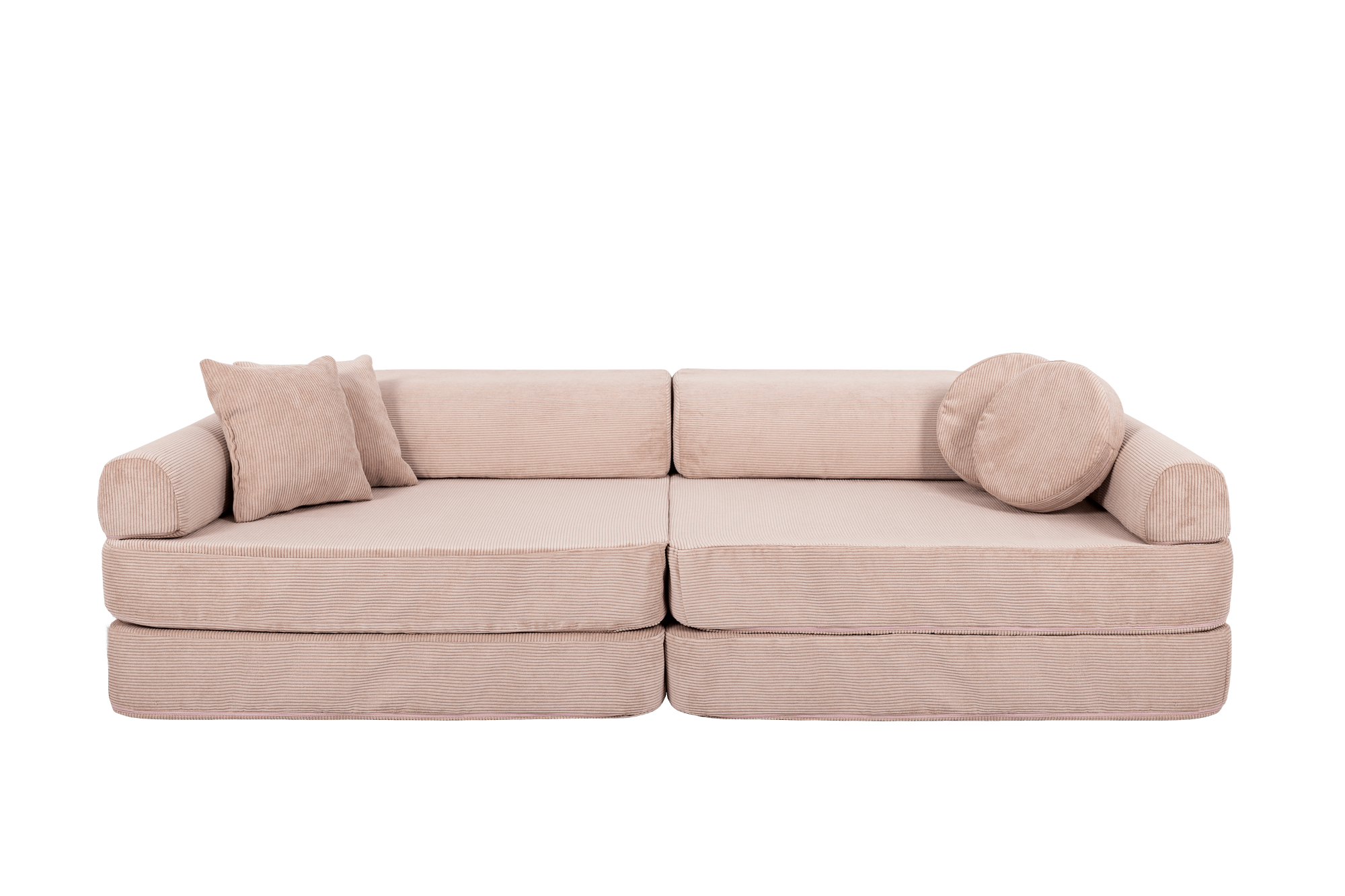 Grote modulaire sofa voor kinderen - Slimcord Corduroy Roze-mercibeaucoupp.eu
