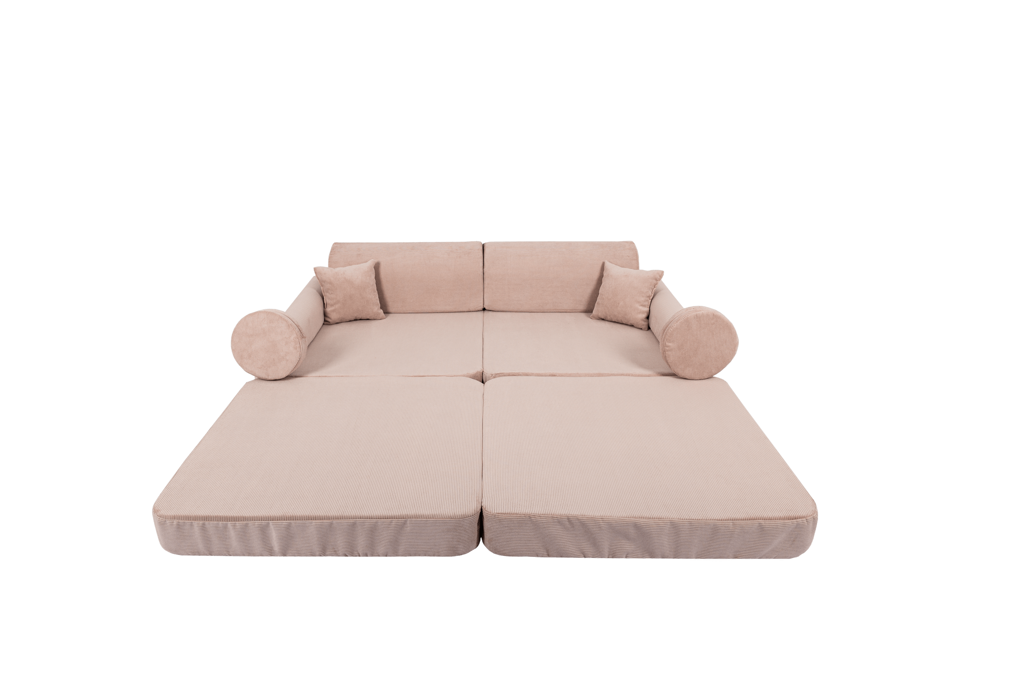Grote modulaire sofa voor kinderen - Slimcord Corduroy Roze-mercibeaucoupp.eu