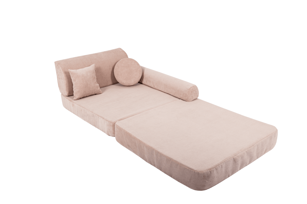 Grote modulaire sofa voor kinderen - Slimcord Corduroy Roze-mercibeaucoupp.eu