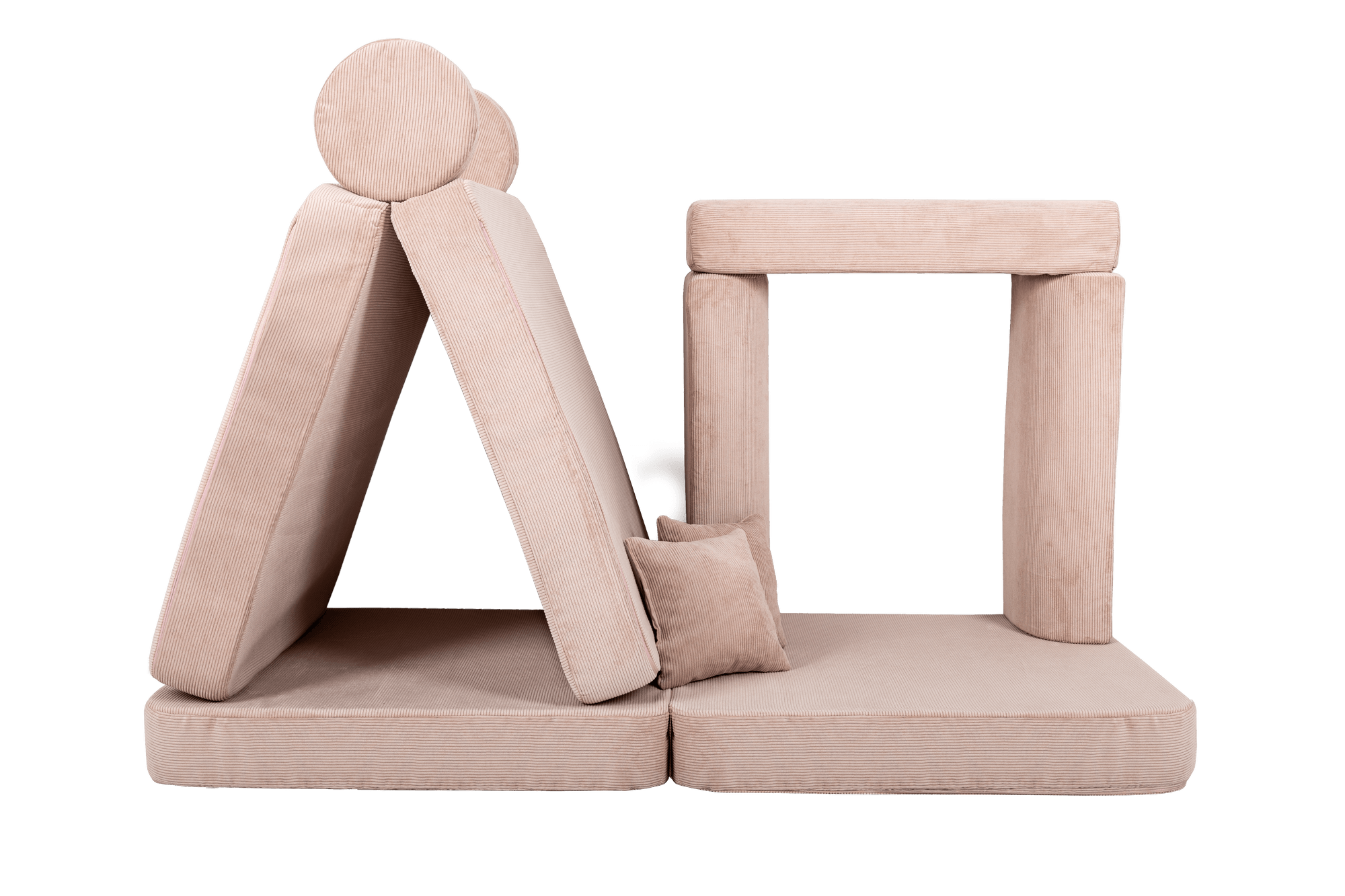 Grote modulaire sofa voor kinderen - Slimcord Corduroy Roze-mercibeaucoupp.eu