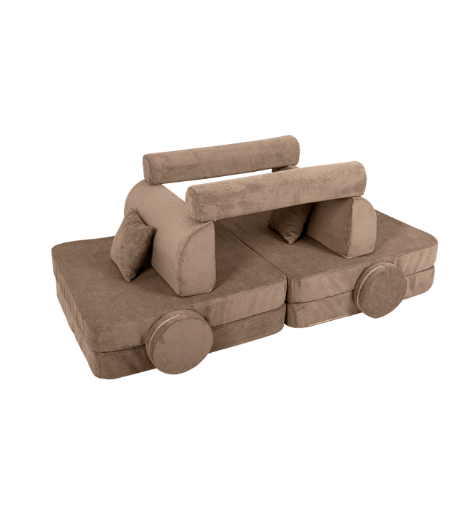 Large Modular Sofa for Kids - Slimcord Corduroy Brown