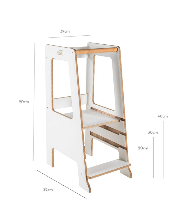 MeowBaby® Plywood Kitchen Helper Scandi - White