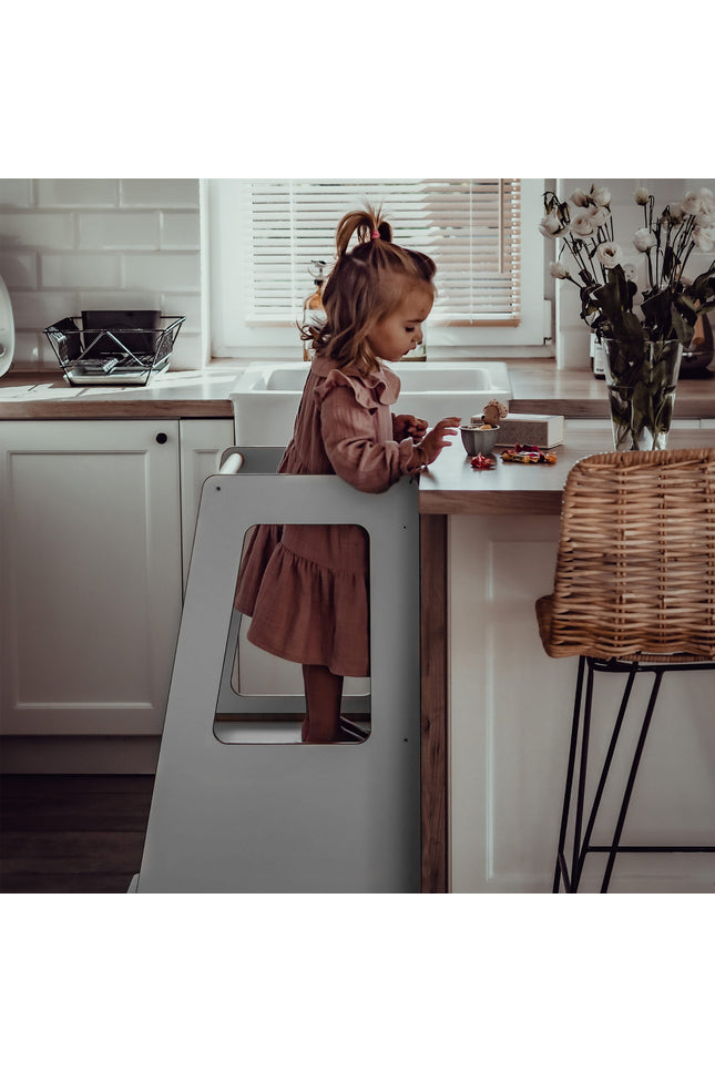 MeowBaby® Multiplex Keukenhulp Scandi - Grijs-mercibeaucoupp.eu