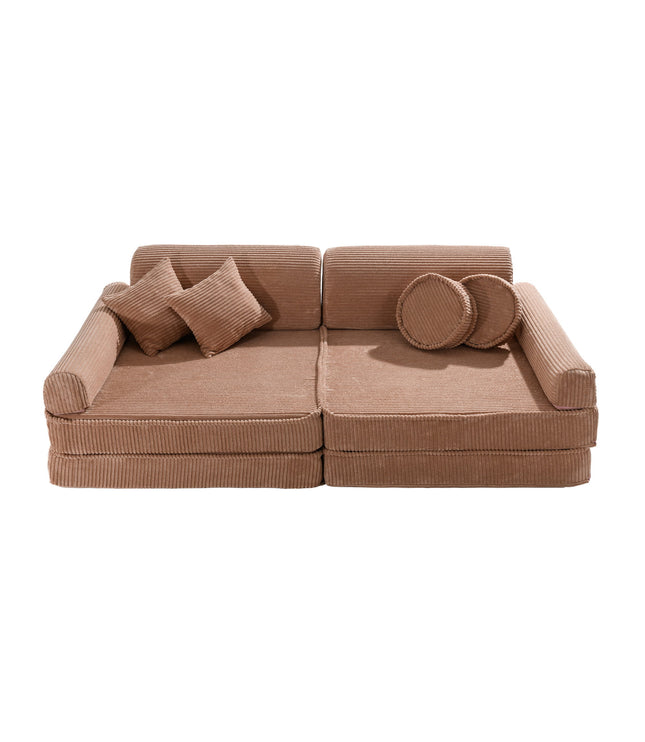 Large Modular Sofa for Kids - Premium Corduroy Powder Pink