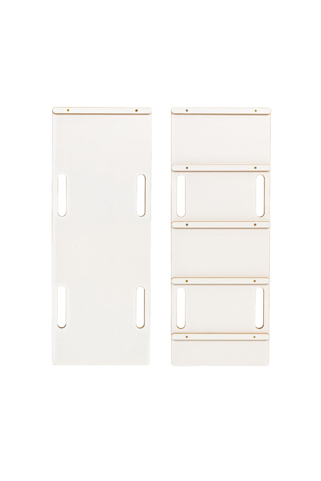 Witte houten droomwip met kussen, glijbaan en ladder - Medium-mercibeaucoupp.eu