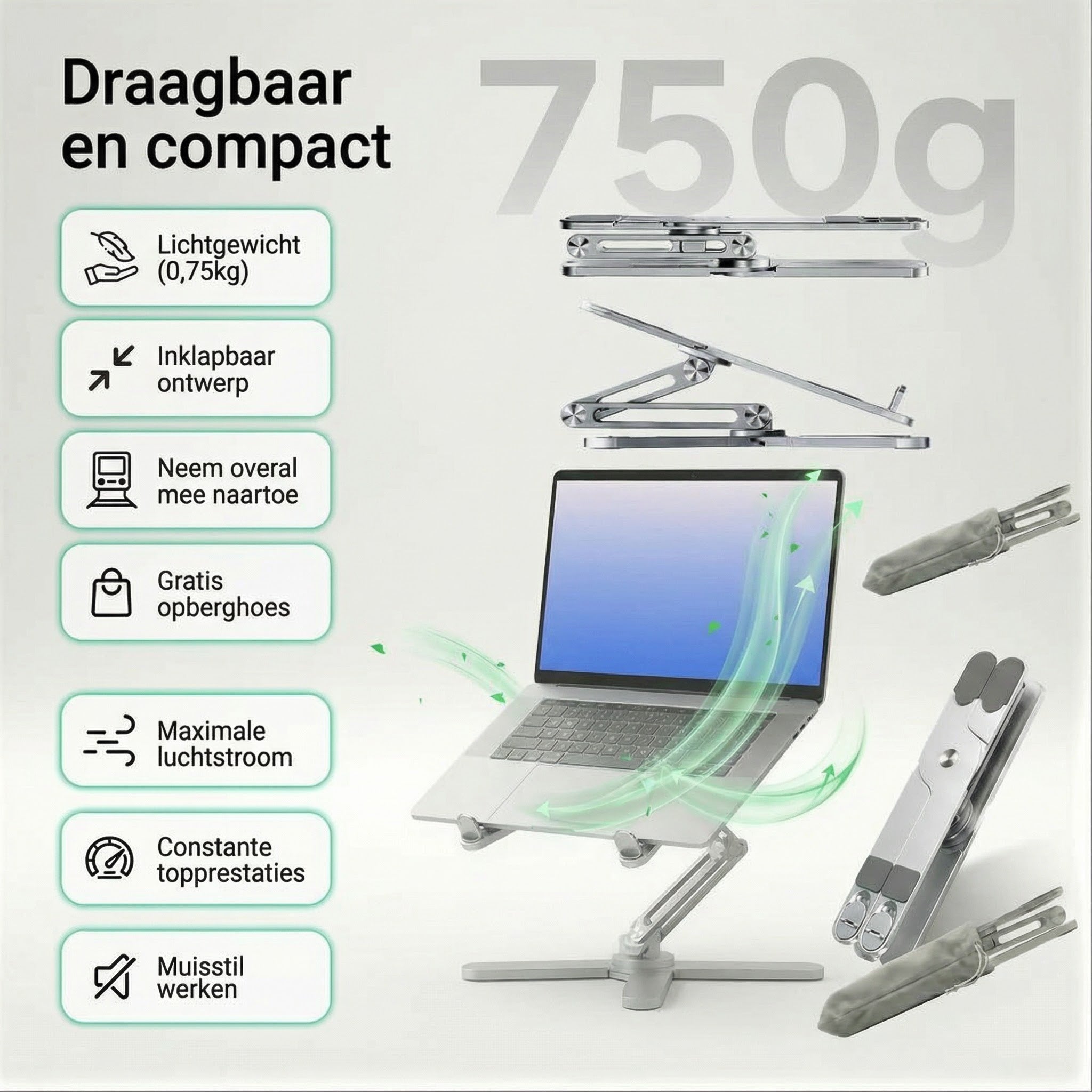Inklapbare 360° Laptopstandaard