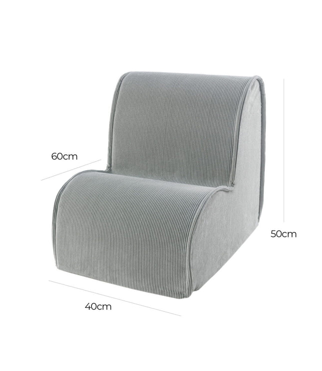MeowBaby® Chair For Children, Corduroy - Grey