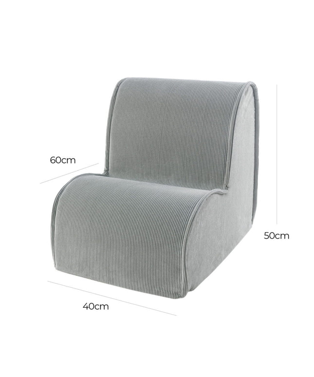 MeowBaby® Chair For Children, Corduroy - Grey