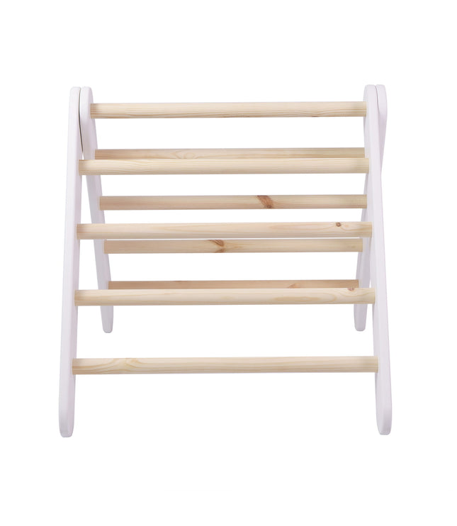 Ladder With a Slide-Climbing Wall - White