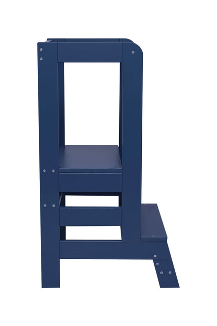 MeowBaby Houten Keukenhulpje voor Kinderen - Blauw-mercibeaucoupp.eu