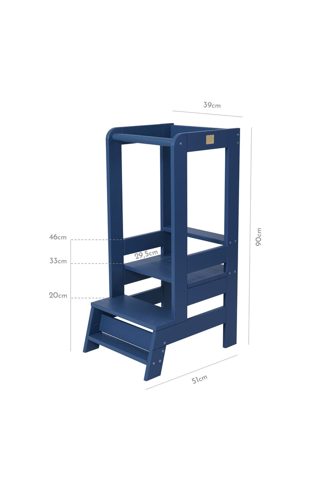 MeowBaby Houten Keukenhulpje voor Kinderen - Blauw-mercibeaucoupp.eu