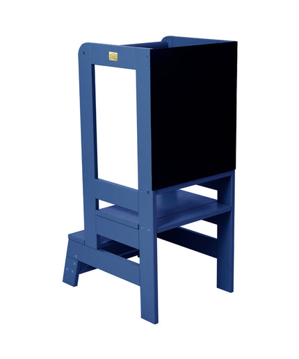 MeowBaby Houten Keukenhulpje voor Kinderen met Bord - Blauw-mercibeaucoupp.eu