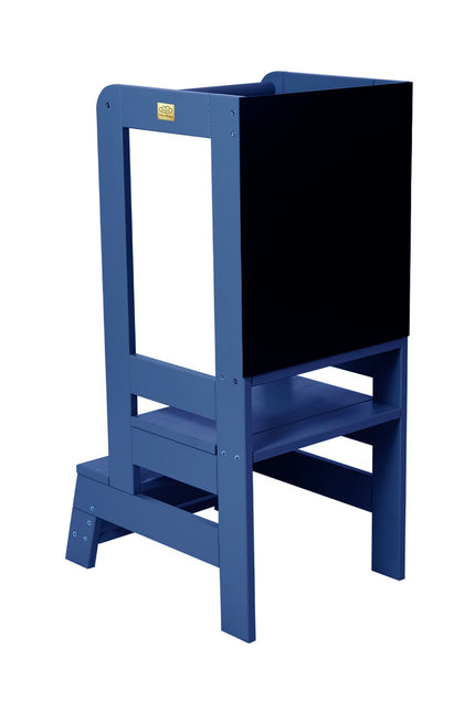 MeowBaby Houten Keukenhulpje voor Kinderen met Bord - Blauw-mercibeaucoupp.eu