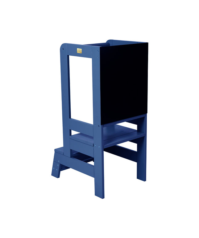 MeowBaby Houten Keukenhulpje voor Kinderen met Bord - Blauw-mercibeaucoupp.eu