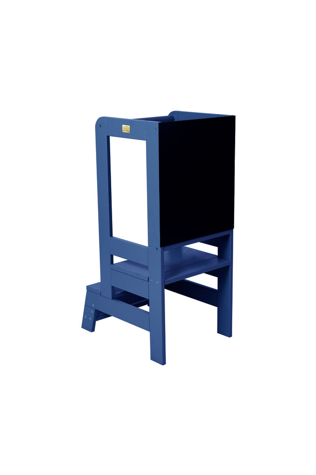 MeowBaby Houten Keukenhulpje voor Kinderen met Bord - Blauw-mercibeaucoupp.eu