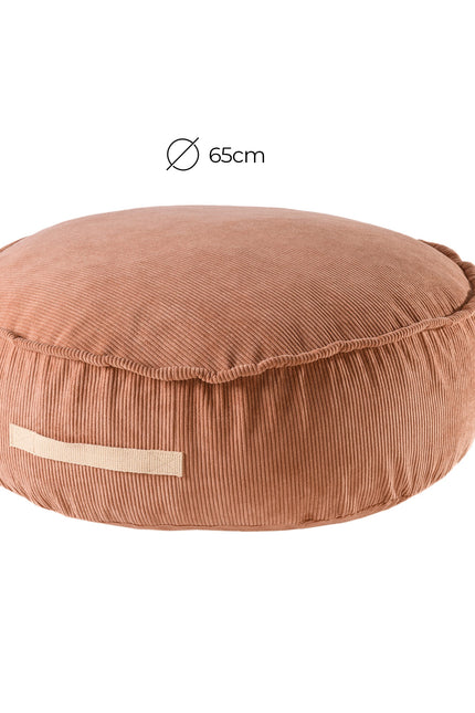 MeowBaby® Corduroy Pouf Rond - Design Zitmeubilair voor Kinderen - Brick-mercibeaucoupp.eu