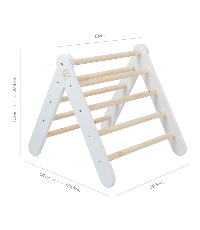 Ladder With a Slide-Climbing Wall - White