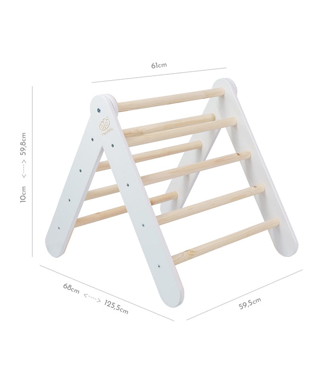 Ladder met glijbaan-klimwand - Wit-mercibeaucoupp.eu