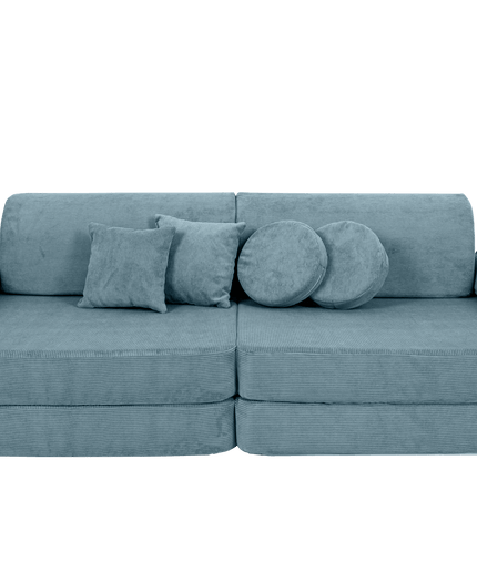 Grote modulaire sofa voor kinderen - Slimcord Corduroy Turquise-mercibeaucoupp.eu
