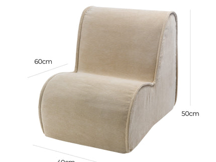 MeowBaby® Chair For Children, Corduroy - Sand