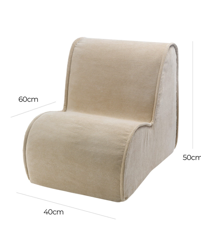 MeowBaby® Chair For Children, Corduroy - Sand