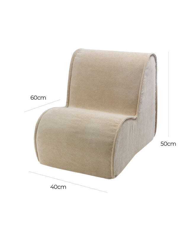 MeowBaby® Kinderstoel, Corduroy - Zand-mercibeaucoupp.eu