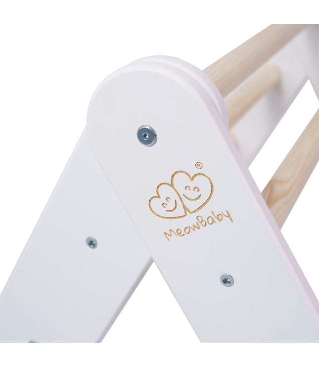 Ladder With a Slide-Climbing Wall - White