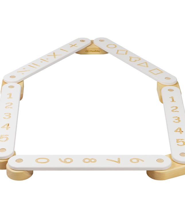 Houten evenwichtsbalk - 5 elementen-mercibeaucoupp.eu