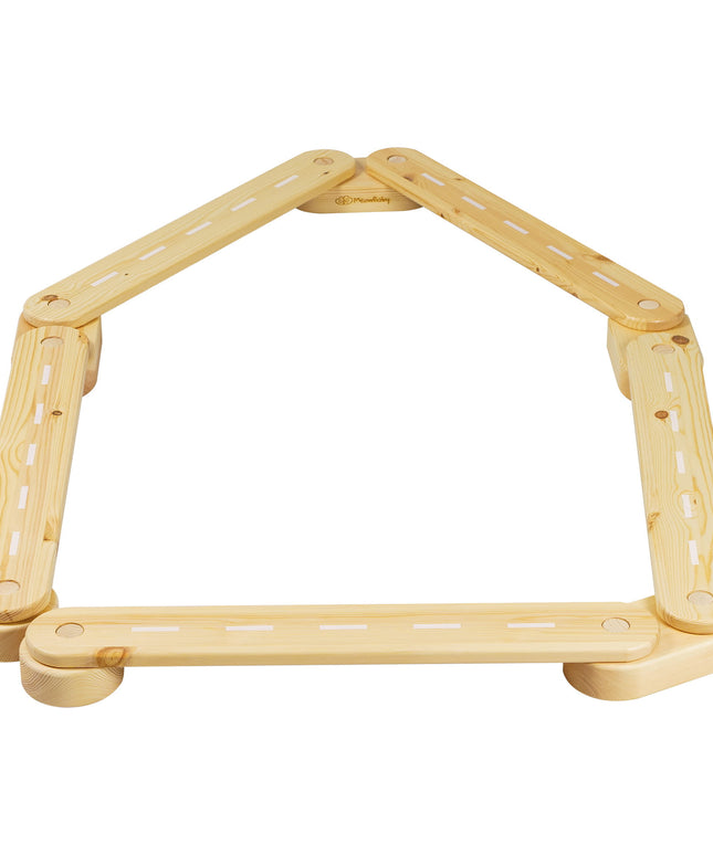 Houten evenwichtsbalk - 5 elementen-mercibeaucoupp.eu