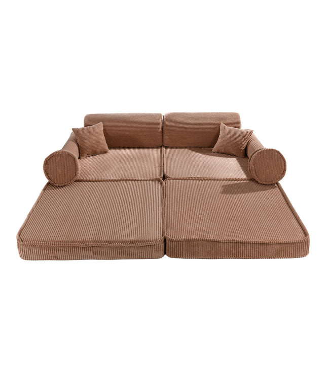 Large Modular Sofa for Kids - Premium Corduroy Powder Pink