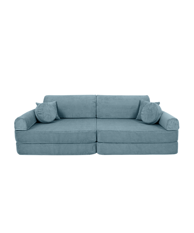 Grote modulaire sofa voor kinderen - Slimcord Corduroy Turquise-mercibeaucoupp.eu