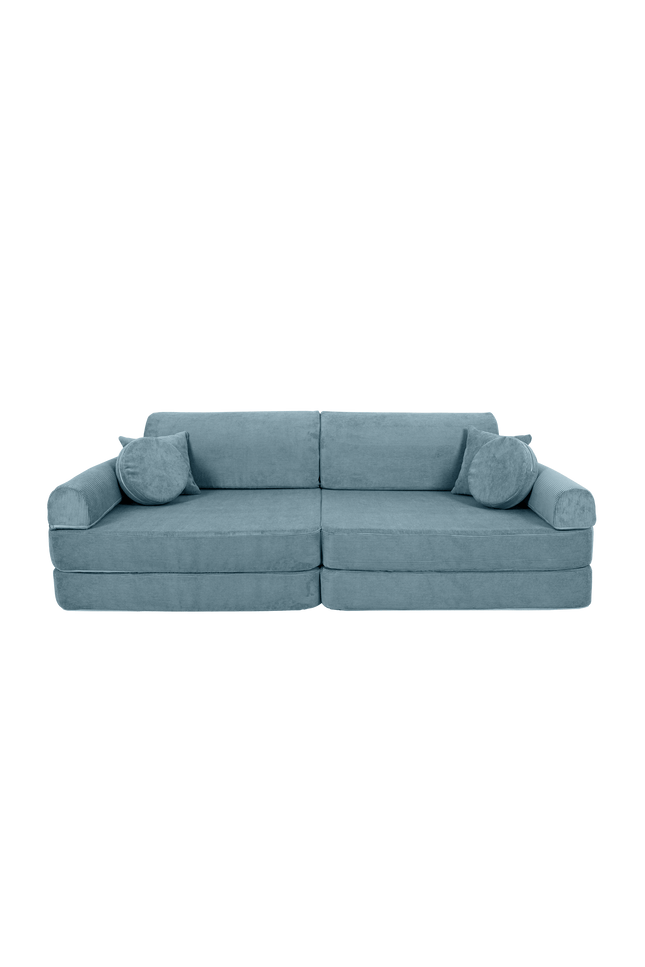 Grote modulaire sofa voor kinderen - Slimcord Corduroy Turquise-mercibeaucoupp.eu