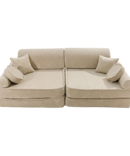 Grote modulaire sofa voor kinderen - Premium Corduroy Ecru-mercibeaucoupp.eu