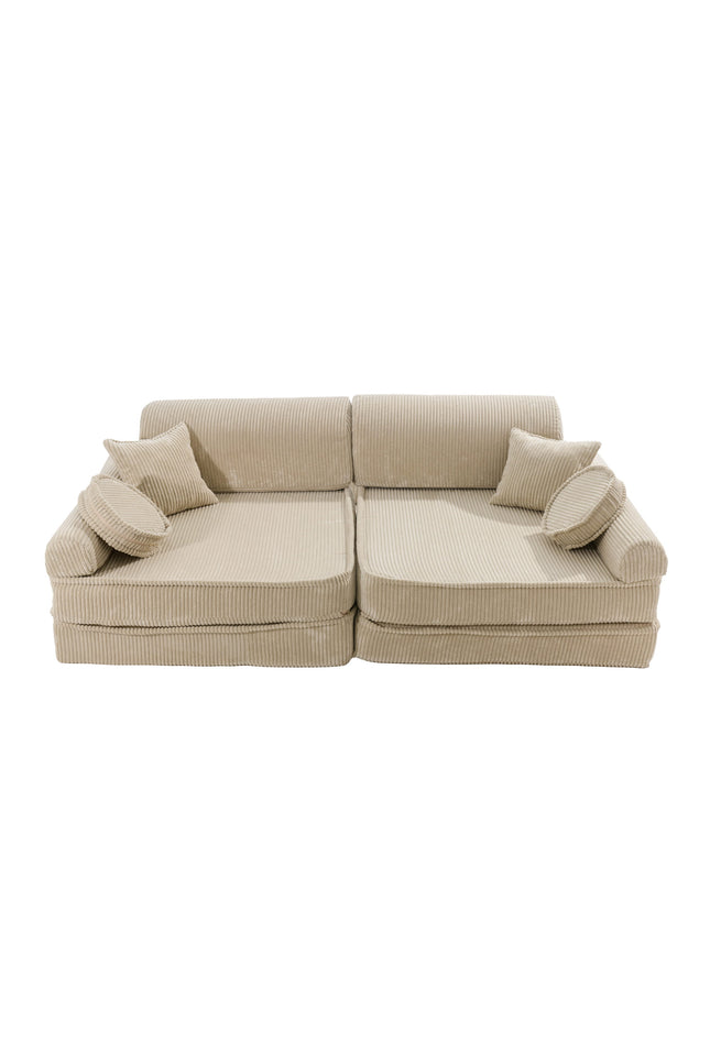 Grote modulaire sofa voor kinderen - Premium Corduroy Ecru-mercibeaucoupp.eu