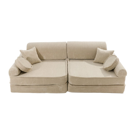 Grote modulaire sofa voor kinderen - Premium Corduroy Ecru-mercibeaucoupp.eu