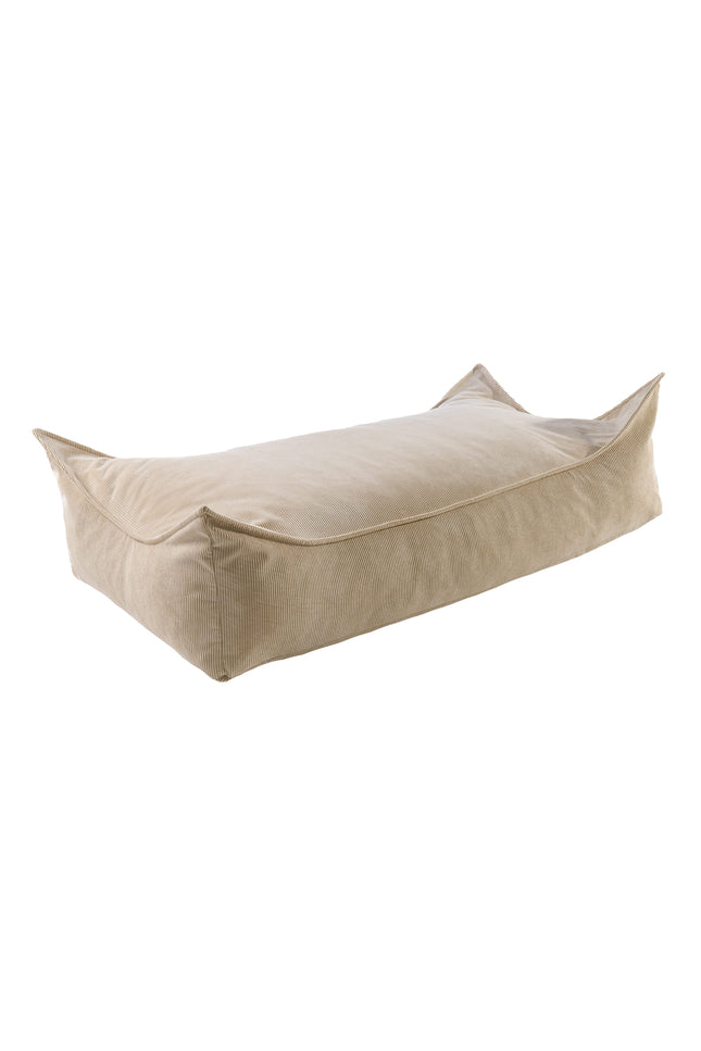 MeowBaby®-poef voor kinderen, rechthoekig, ribfluweel - zand-mercibeaucoupp.eu
