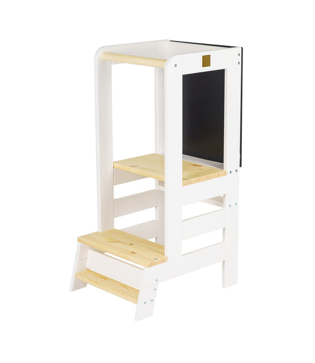 MeowBaby houten keukenhulp voor kinderen met bord