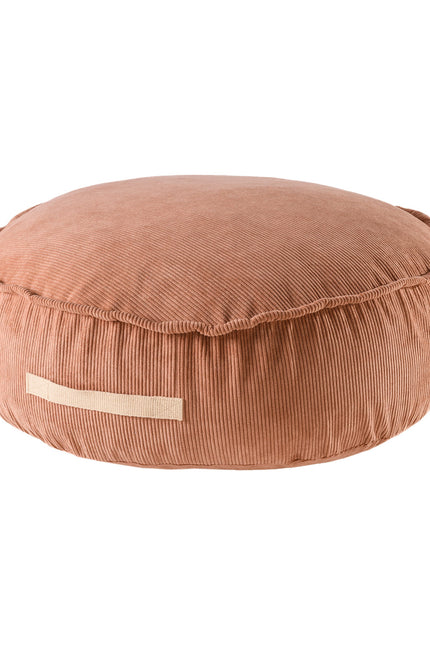 MeowBaby® Corduroy Pouf Rond - Design Zitmeubilair voor Kinderen - Brick-mercibeaucoupp.eu
