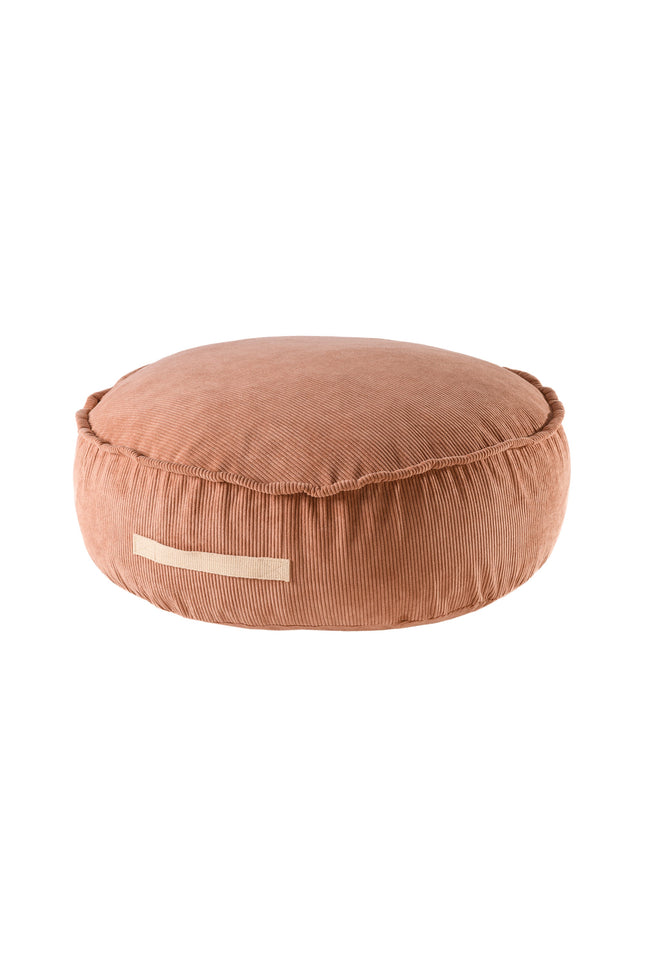MeowBaby® Corduroy Pouf Rond - Design Zitmeubilair voor Kinderen - Brick-mercibeaucoupp.eu