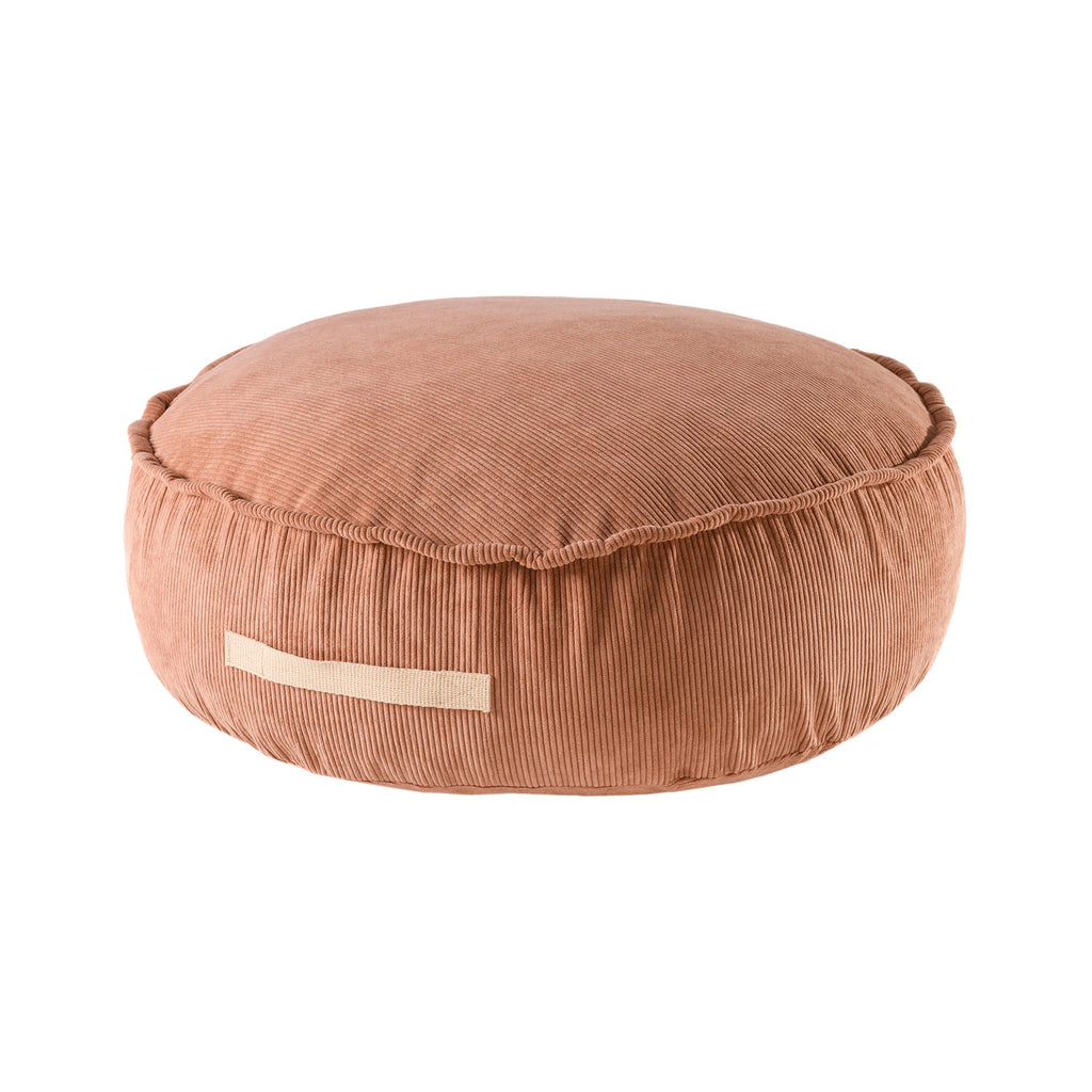 MeowBaby® Corduroy Pouf Rond - Design Zitmeubilair voor Kinderen - Brick-mercibeaucoupp.eu