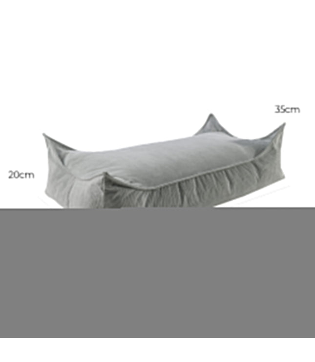 MeowBaby® Pouffe For Children, Rectangular, Corduroy - Grey