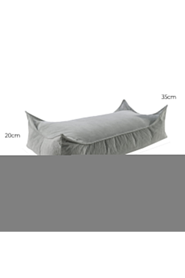 MeowBaby® Poef voor kinderen, rechthoekig, ribfluweel - Grijs-mercibeaucoupp.eu