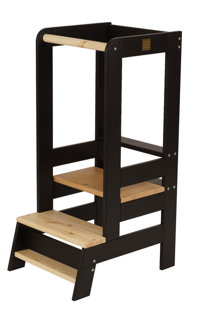 MeowBaby Houten Keukenhulp voor Kinderen - Zwart-mercibeaucoupp.eu