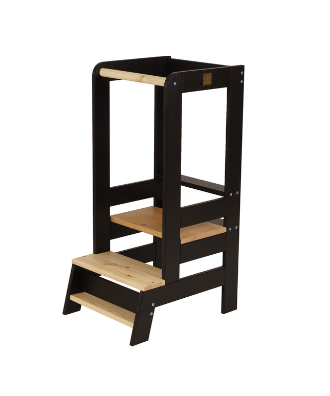 MeowBaby Houten Keukenhulp voor Kinderen - Zwart-mercibeaucoupp.eu