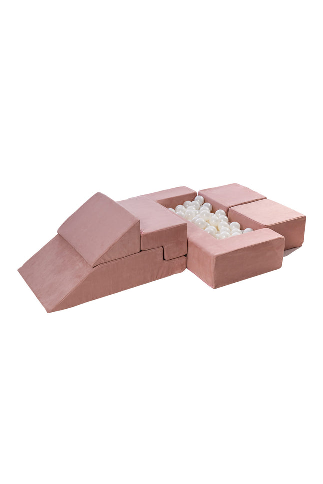 MeowBaby® Set Fluwelen Stenen - Multifunctionele Speeltuin voor Kinderen - Roze-mercibeaucoupp.eu