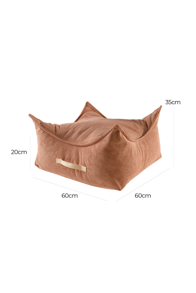 MeowBaby®-poef voor kinderen, vierkant, ribfluweel - Brick-mercibeaucoupp.eu