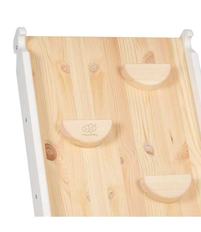 Ladder With a Slide-Climbing Wall - White