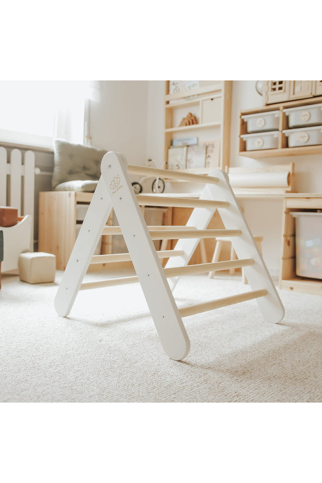 Ladder met glijbaan-klimwand - Wit-mercibeaucoupp.eu