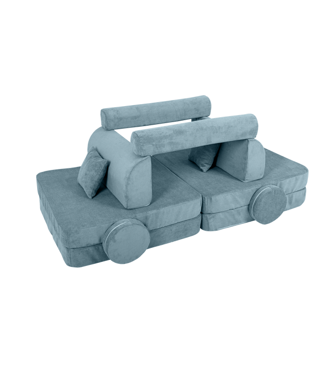 Large Modular Sofa for Kids - Slimcord Corduroy Turquise